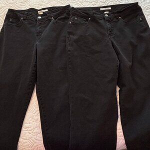 Croft & Barrow Black Stretch Jeans - Lot of 2 Pair